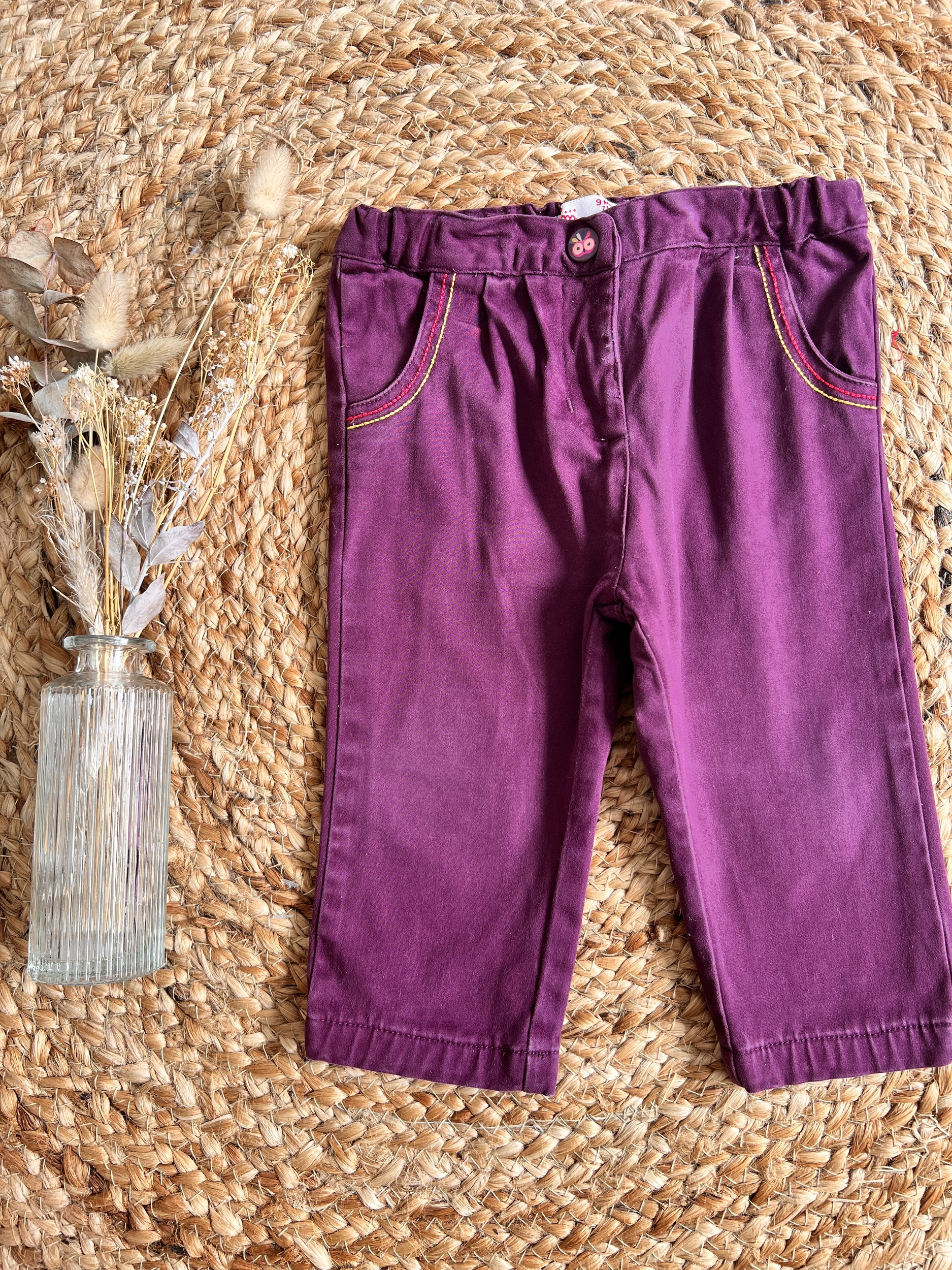 Pantalon violet - DPAM - 9 mois