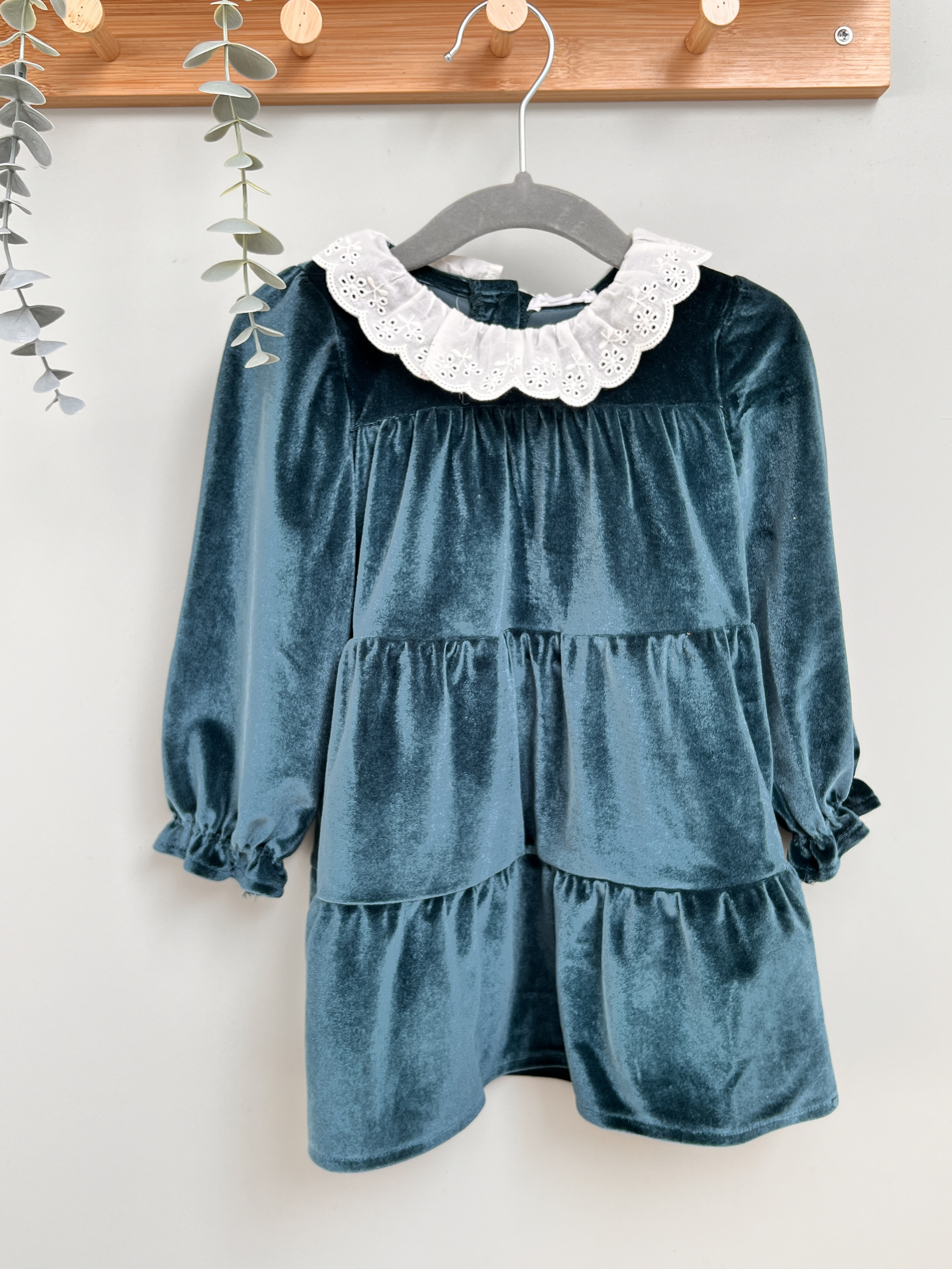 Ensemble robe + bandeau vert velours bébé fille - Vertbaudet - 18 ou 24 mois