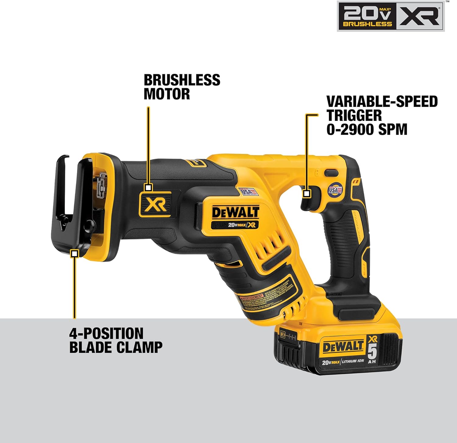 DEWALT 20V MAX XR Compact Reciprocating Saw DCS367P1