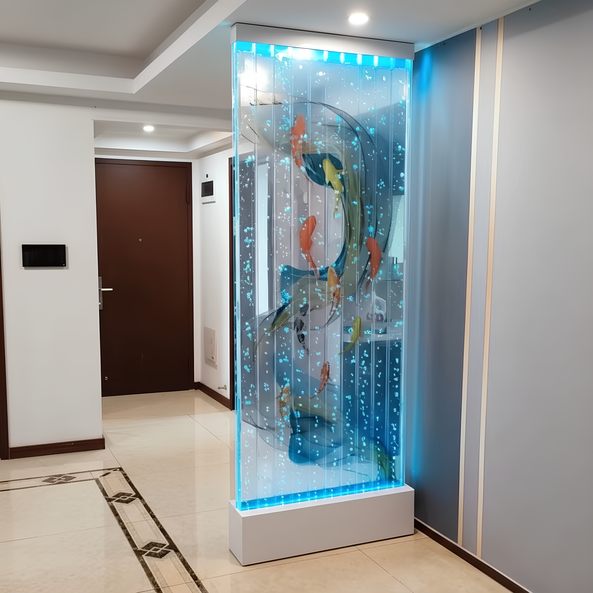 ModernLEDBubbleWallFountainInteriorWaterfallwhite