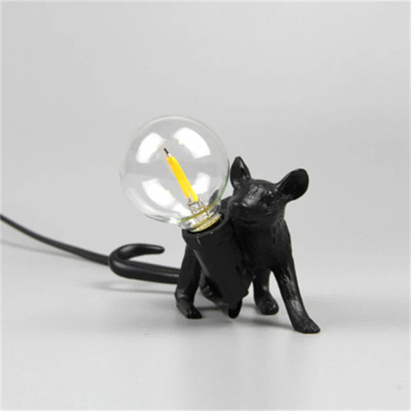 Close-up of the Night Rat lamp head and LED diffuser