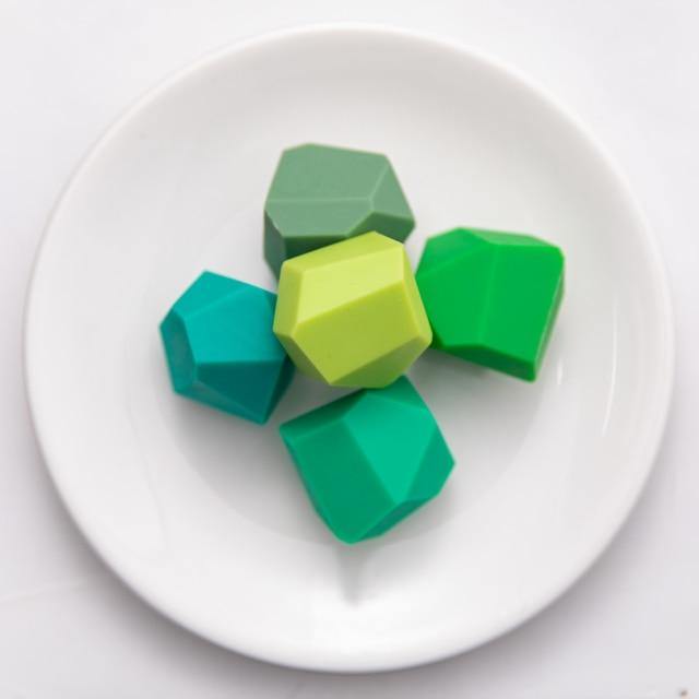 Top-down view of stones arranged in circular pattern