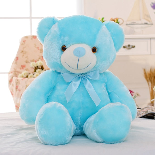 Bear in a nursery setting near children's books