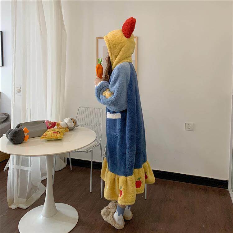 Robe folded to highlight texture and stitching