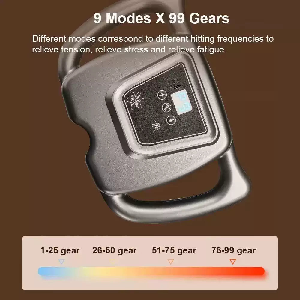 Massager in hand demonstrating ergonomic grip