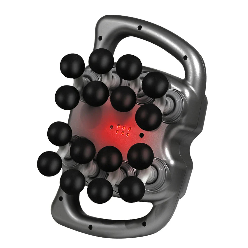 Compact rechargeable massager in travel case