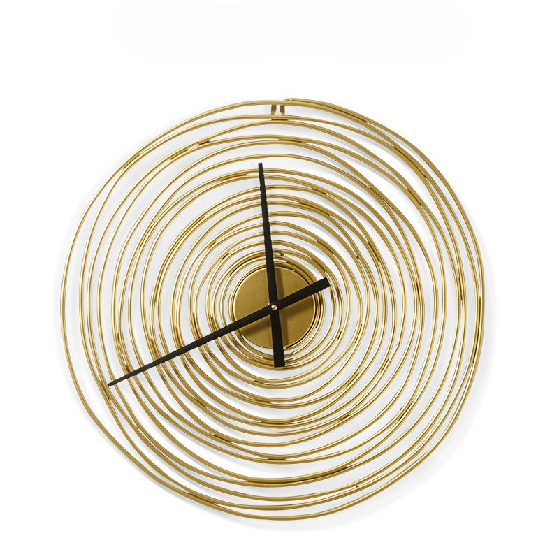 Clock shown on a white wall with contemporary shelving nearby