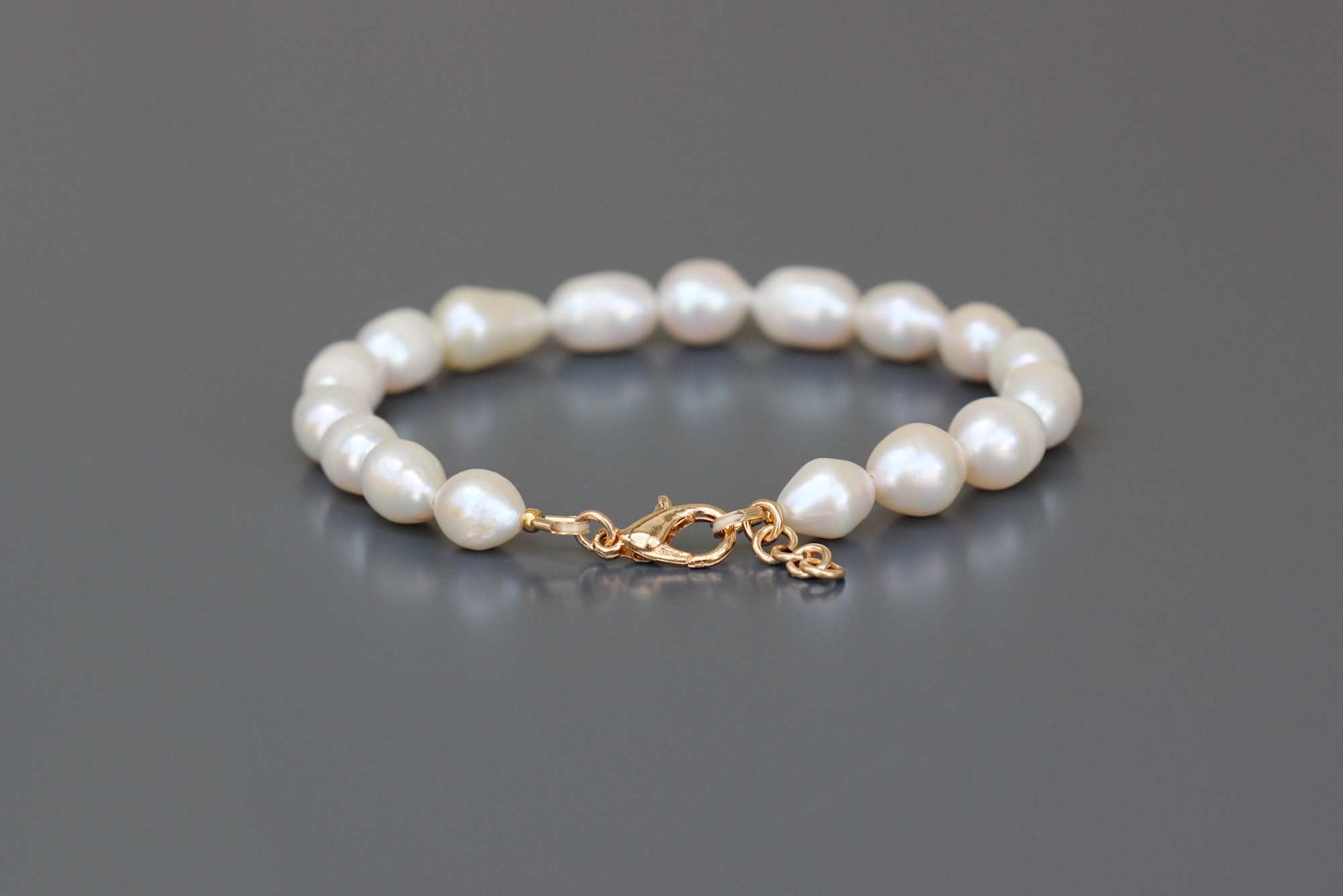Fermoir et extension gold filled du bracelet Pricila en perles deau douce