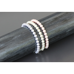 Bracelets Lara couleur pastel en perles rondes nacrées 6 mm