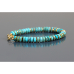 Côté gauche du bracelet Coralia en jaspe impérial turquoise
