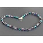 Collier Alyzéa en perles de verre avec perles perlées par DorienneBCréations