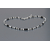 Collier mi-long pour femme en perles toupies et cubes cristal européen avec fermoir en acier inoxydable