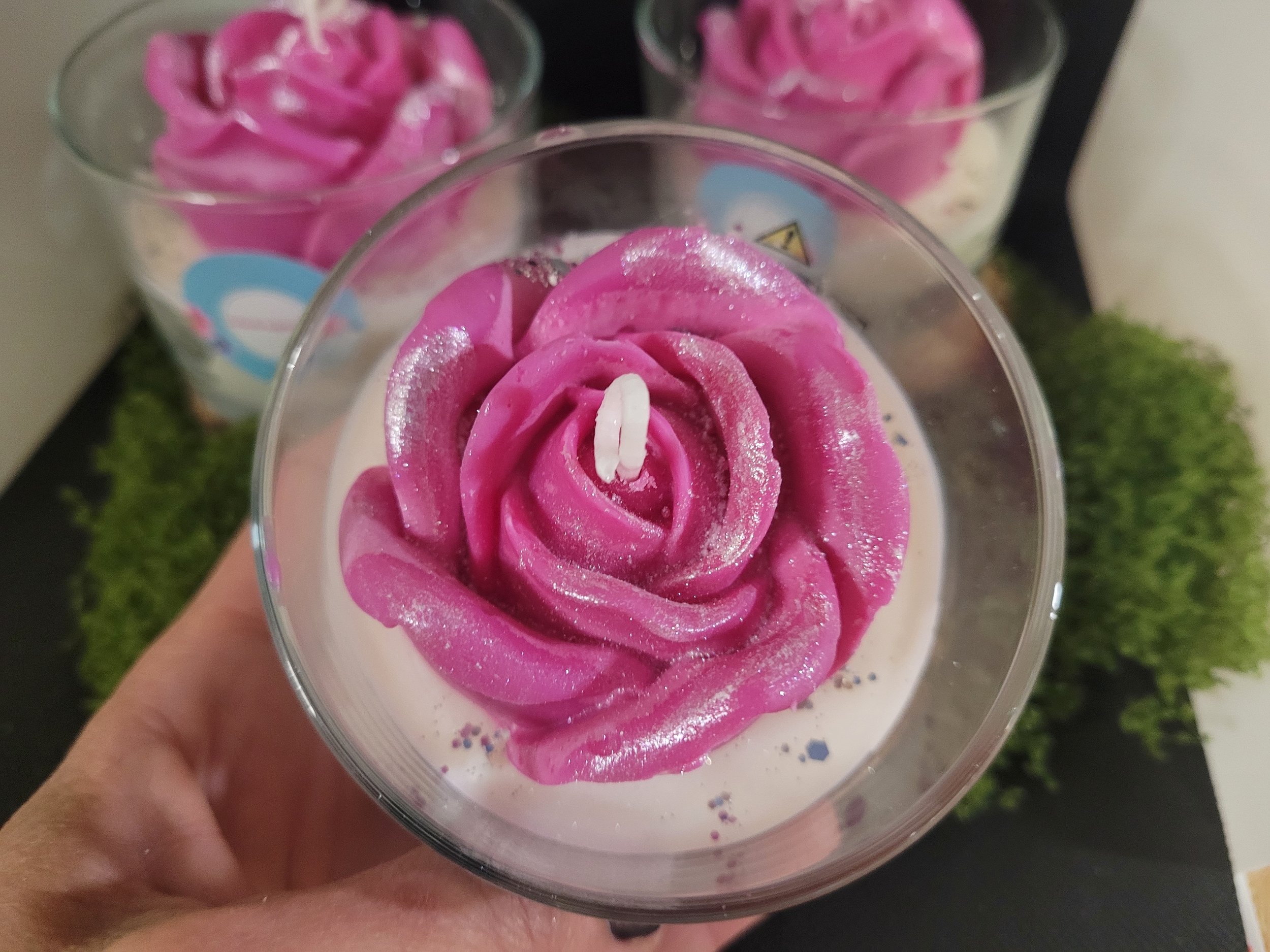 bougie-rose-élégante
