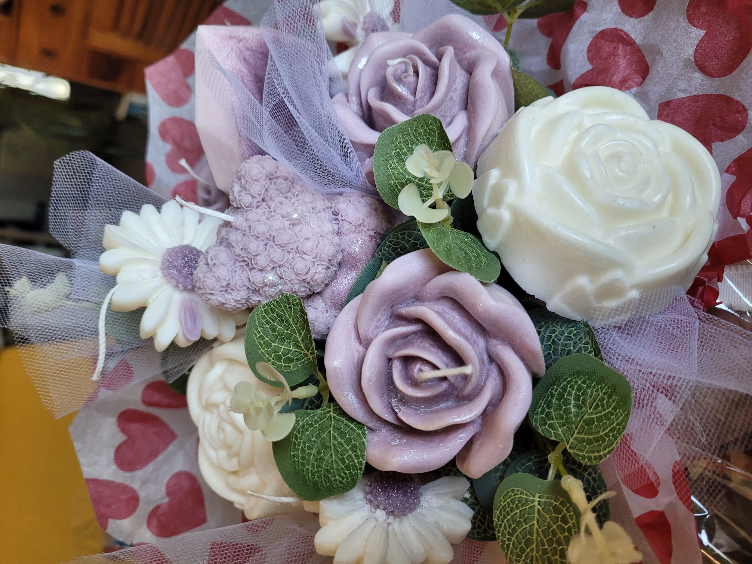 bougies-fleurs-fete-bouquet