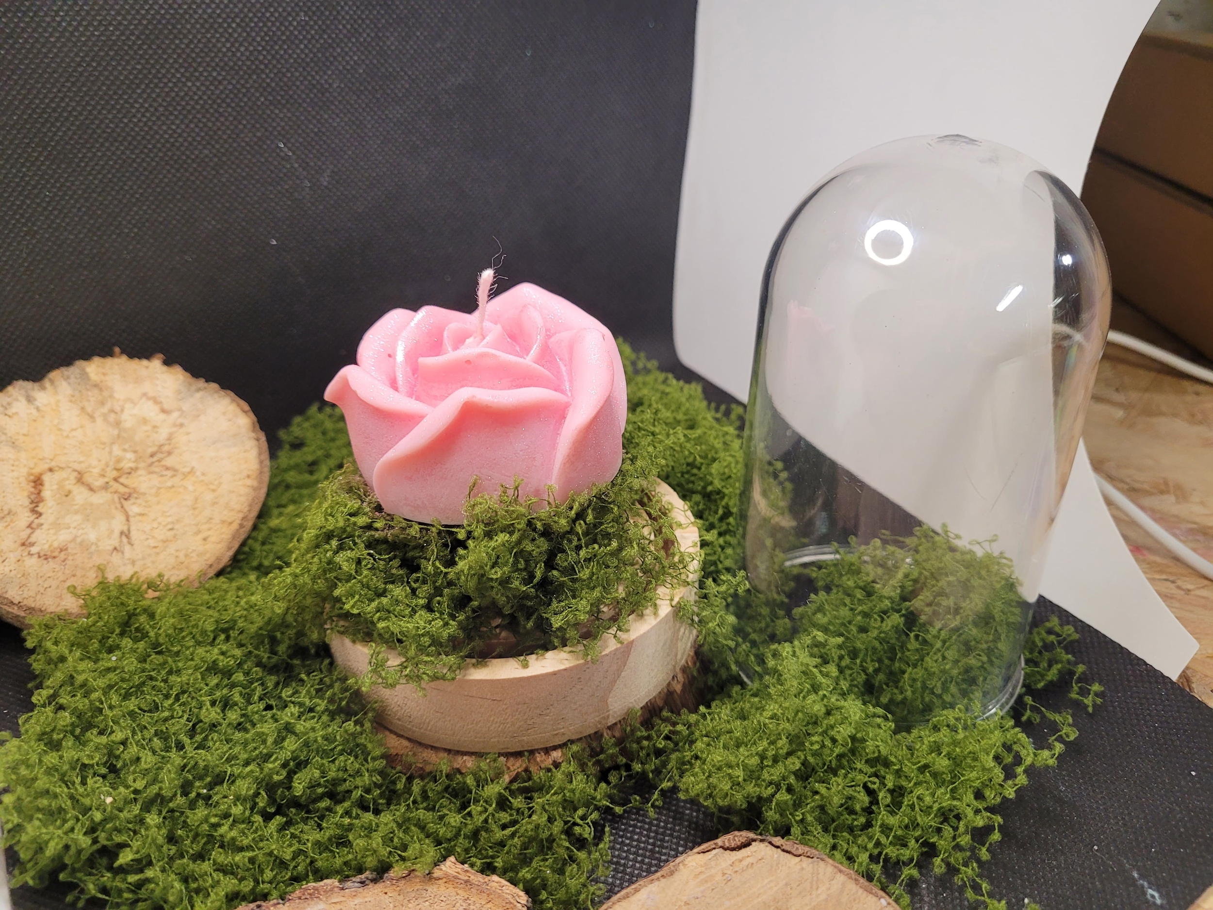 bougie parfumée et sa cloche