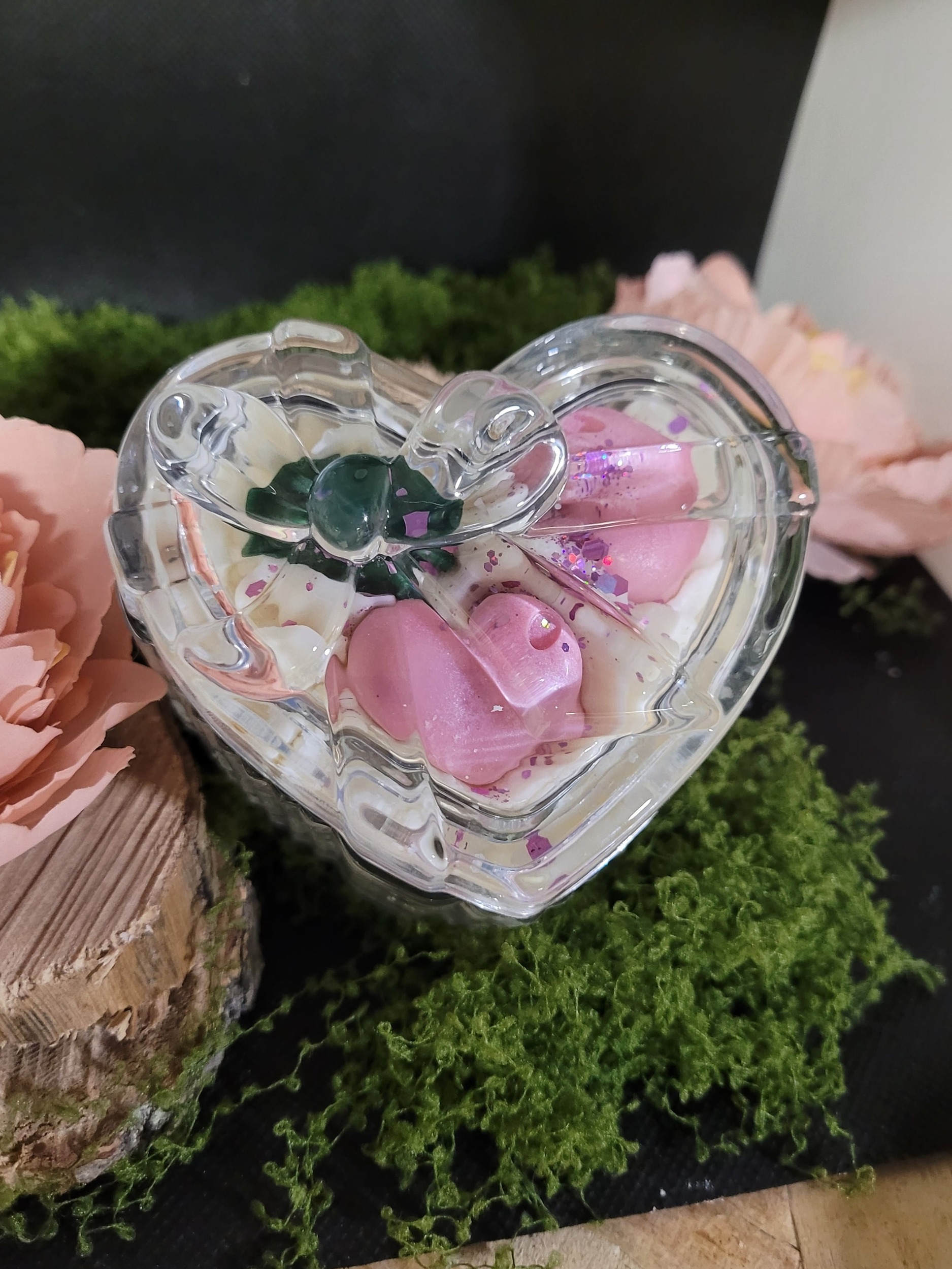bougie en coeur fête des mères