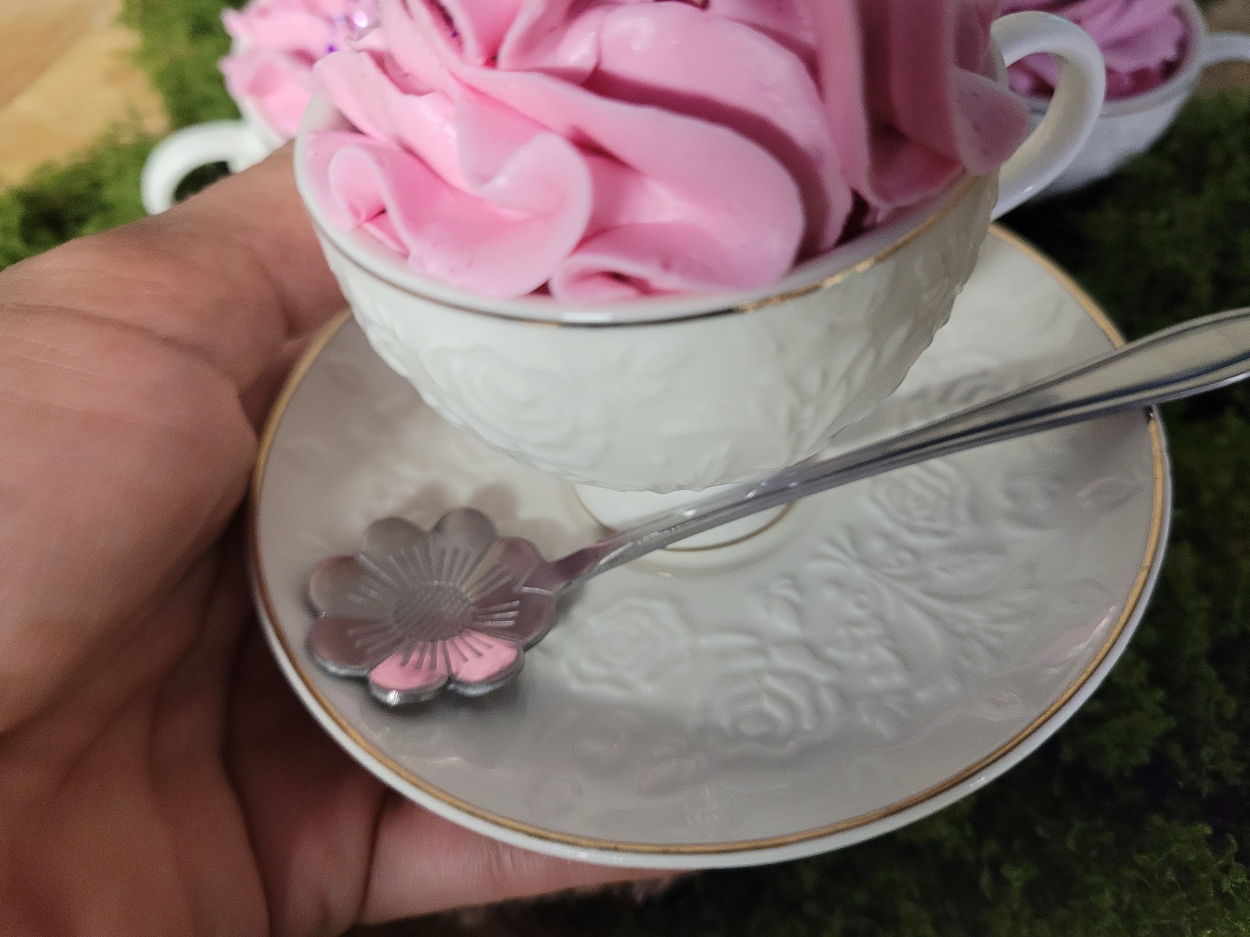 bougie tasse vintage parfum cerise