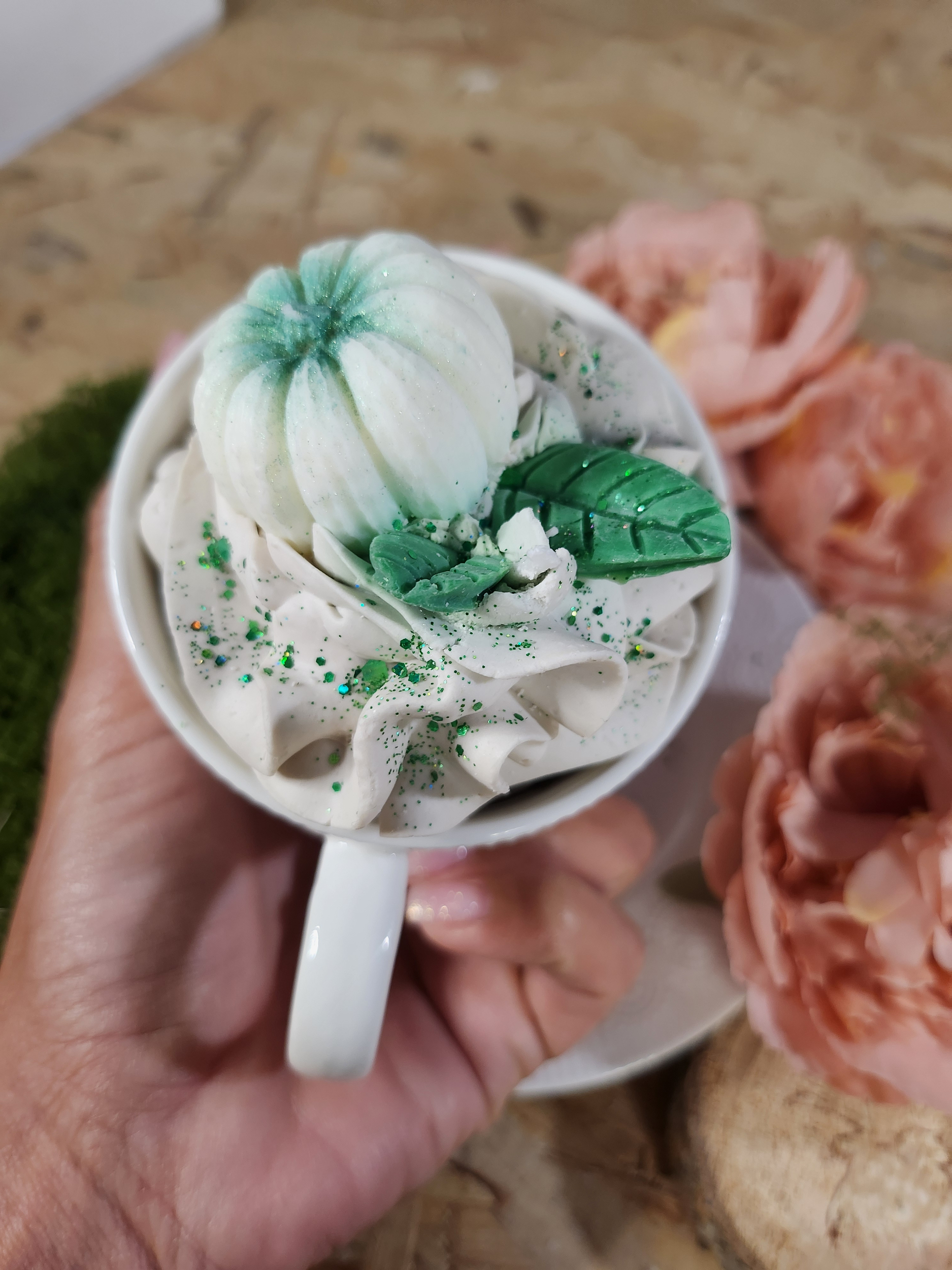 Bougie tasse chantilly d automne