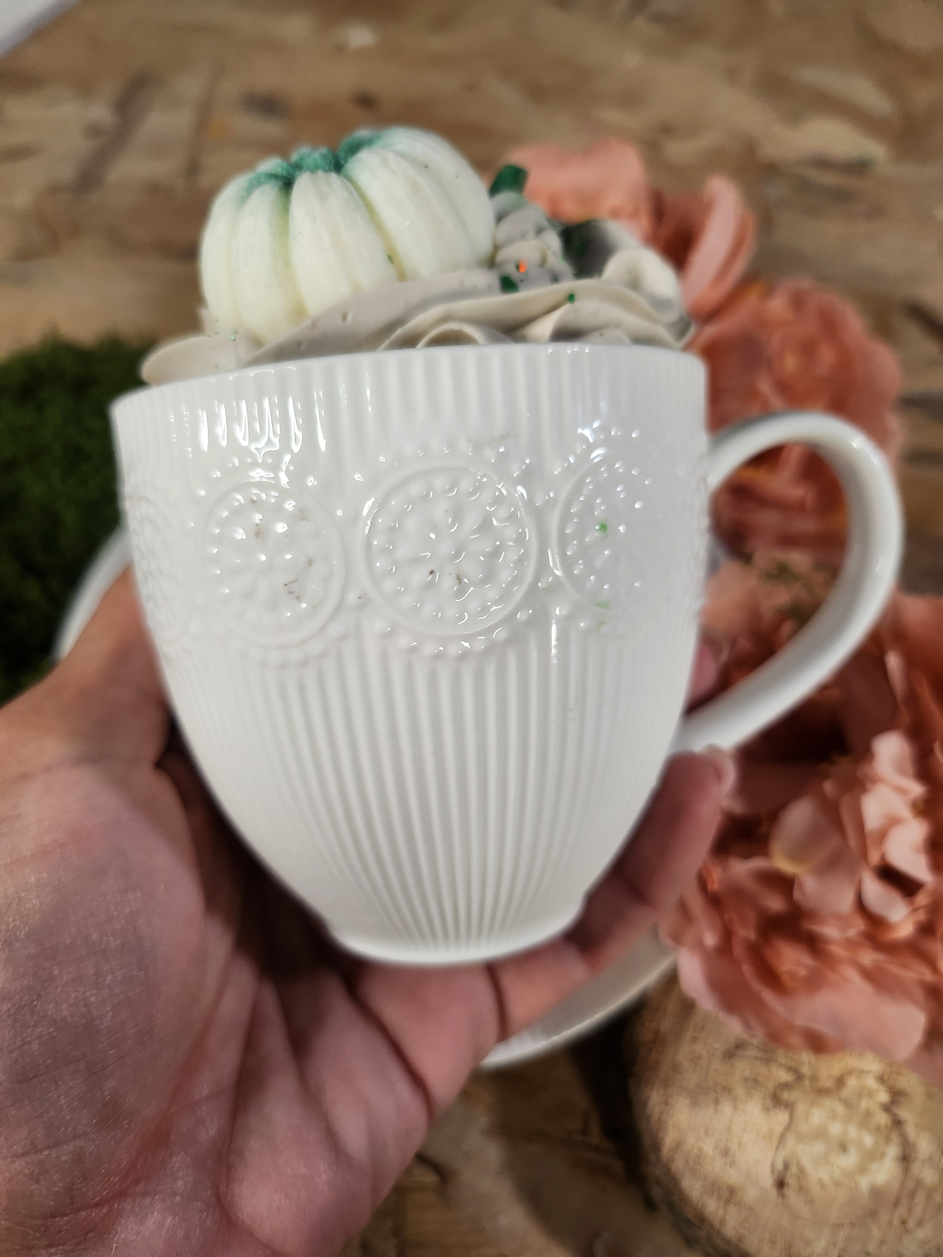 bougie tasse céramique