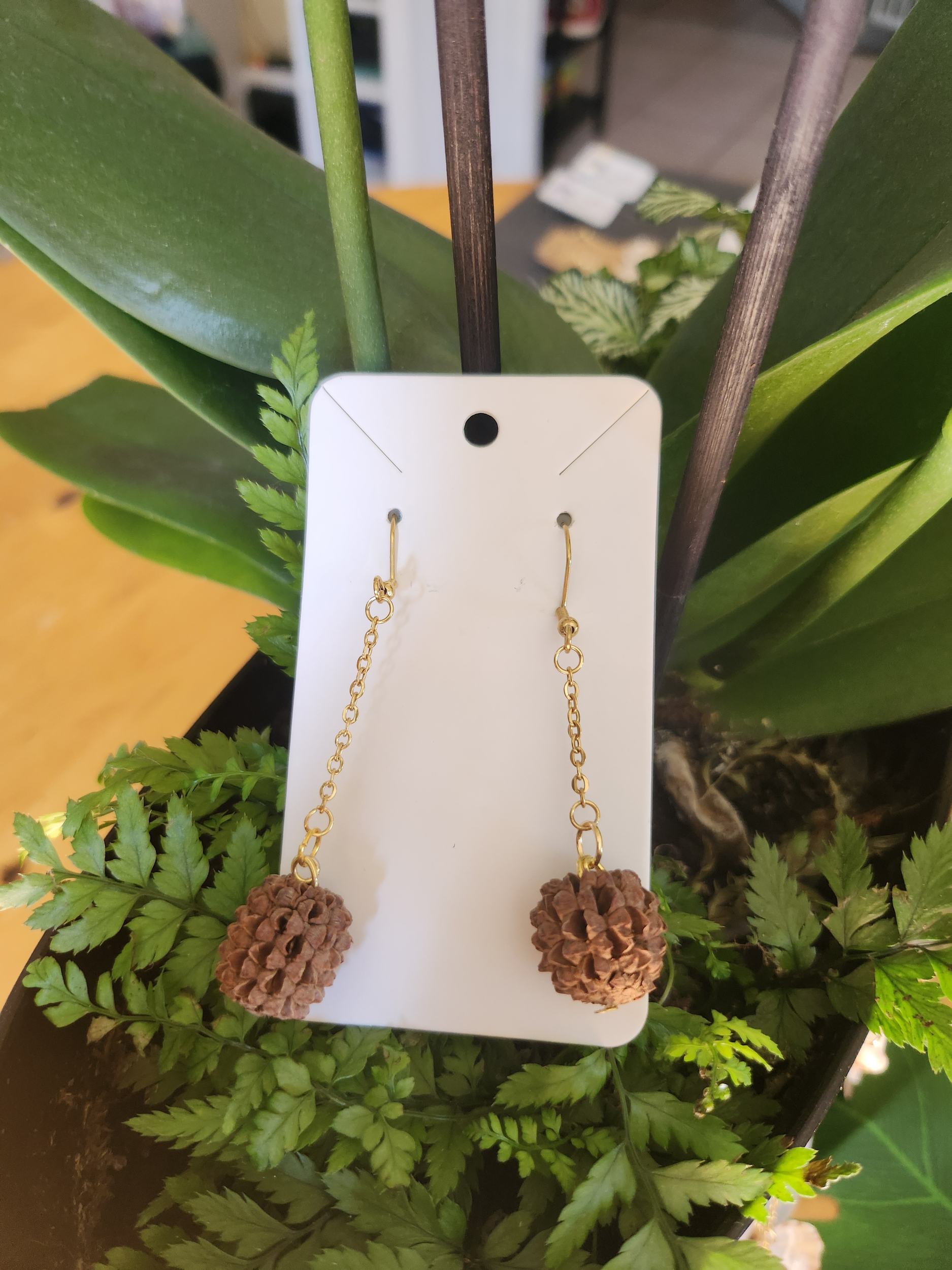 Boucles doreilles grain de filaos