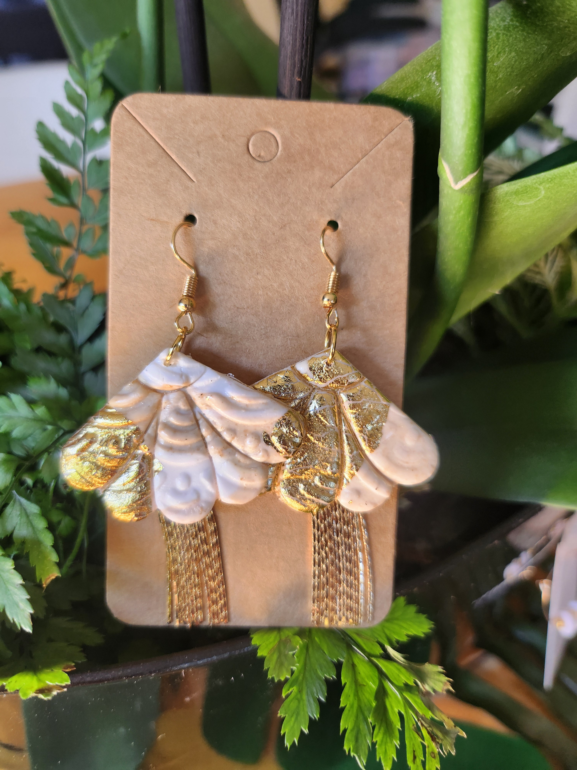 Boucles d'oreilles éventails