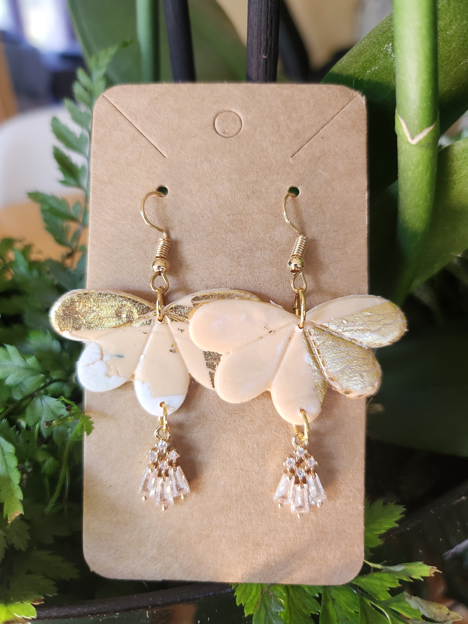 Boucles d'oreilles pâte polymère papillon