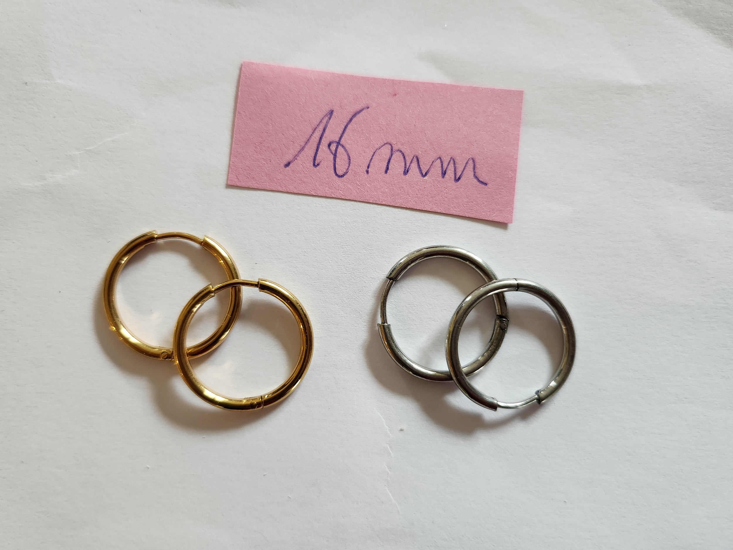 boucles acier inoxydable 16 mmm