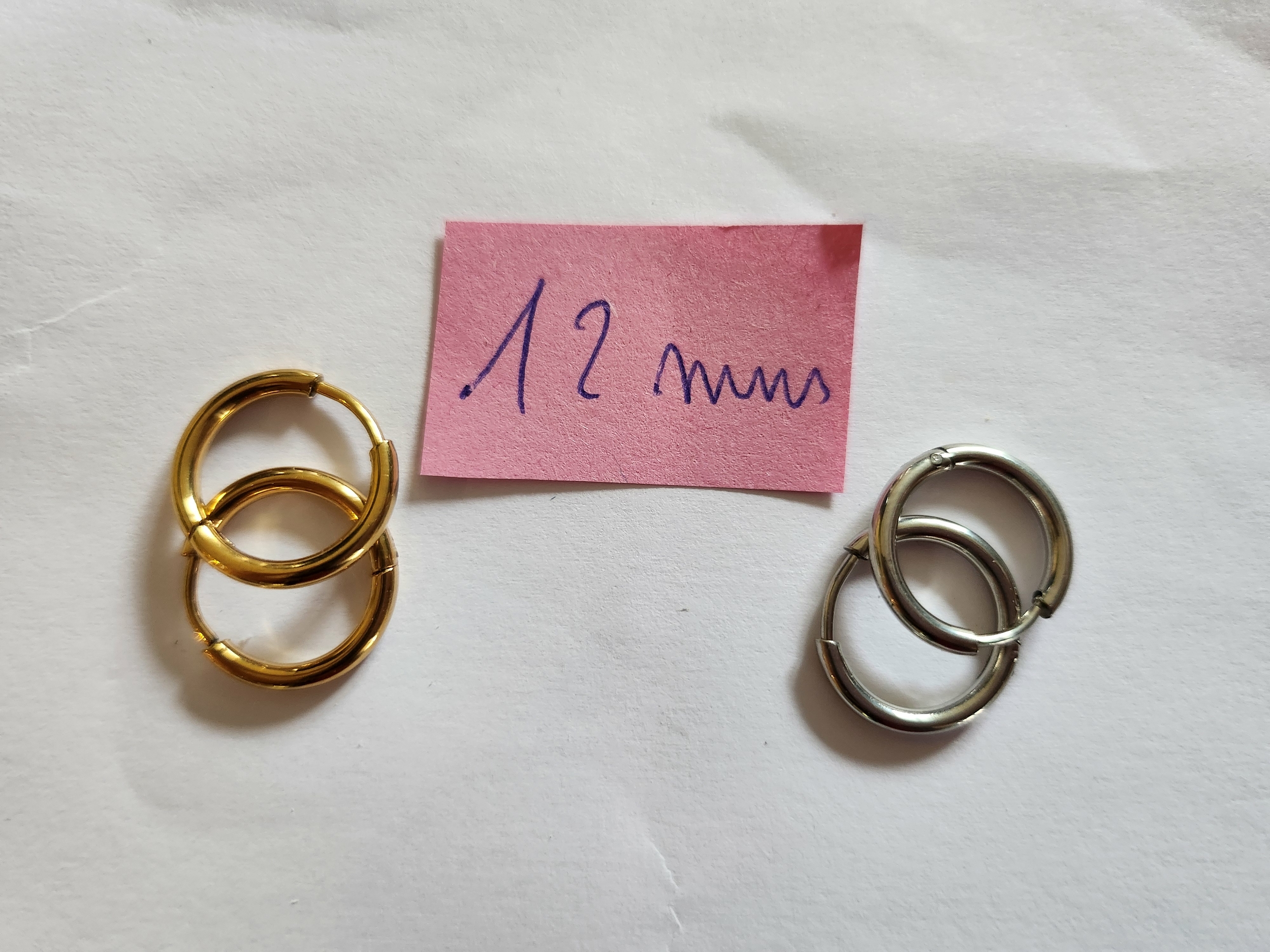 boucles axier inoxydables 12 mm