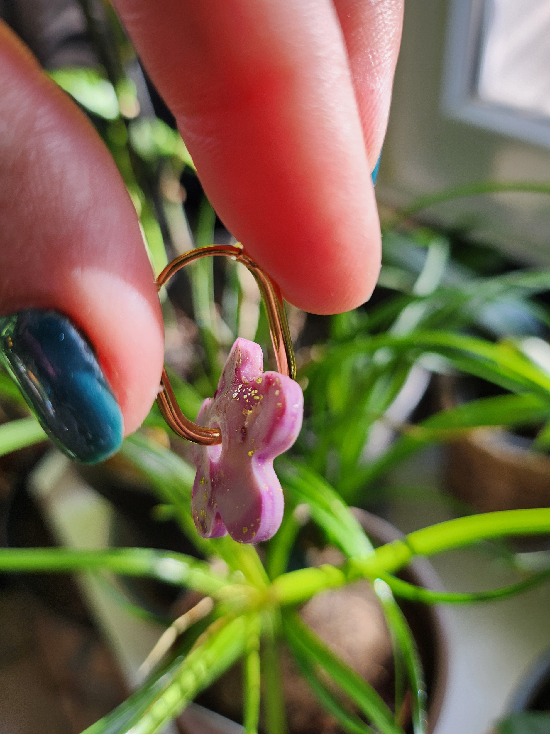 Flora charms XL rose et blanc