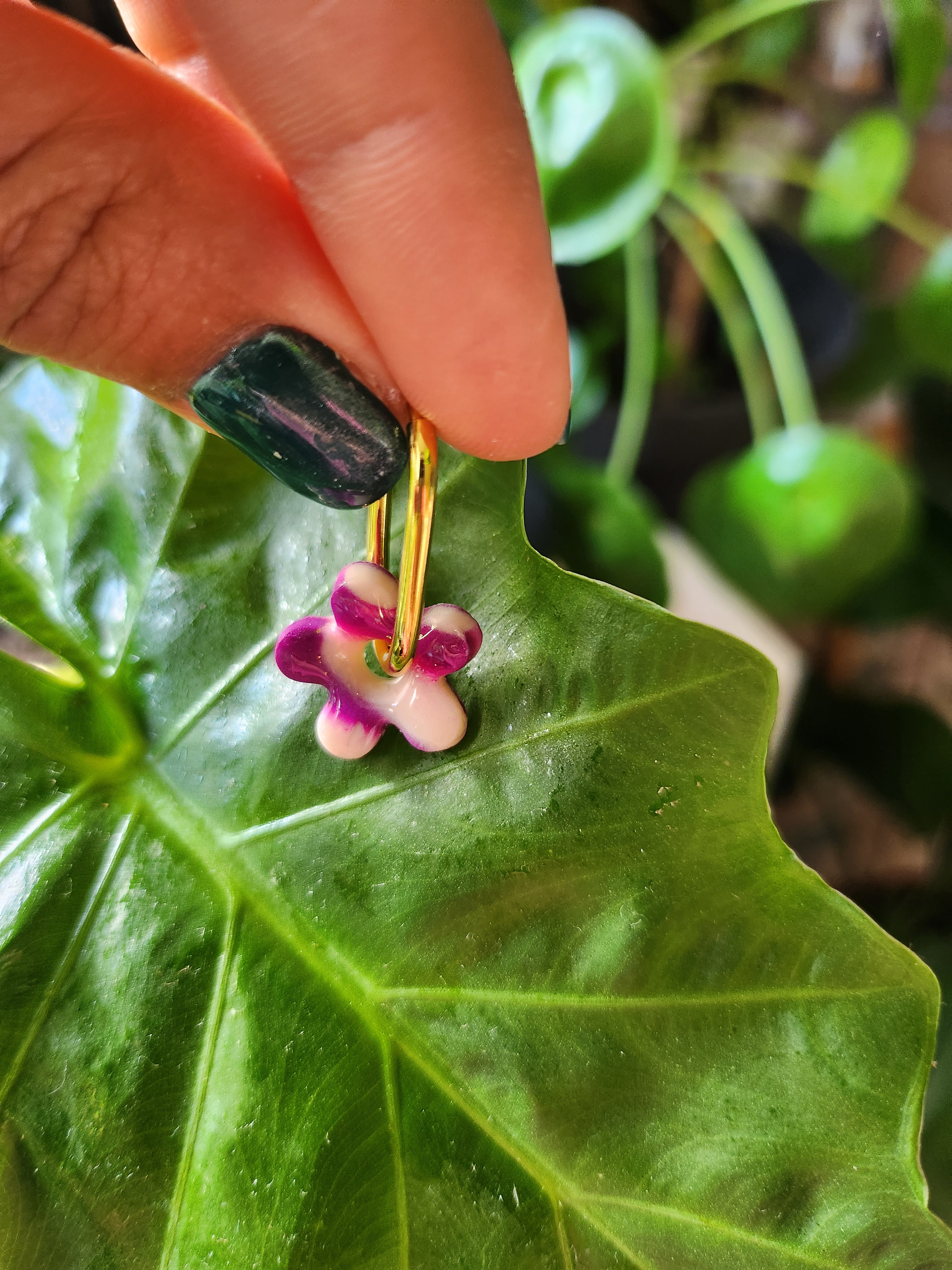 mini flora chams blanc et fuchsia