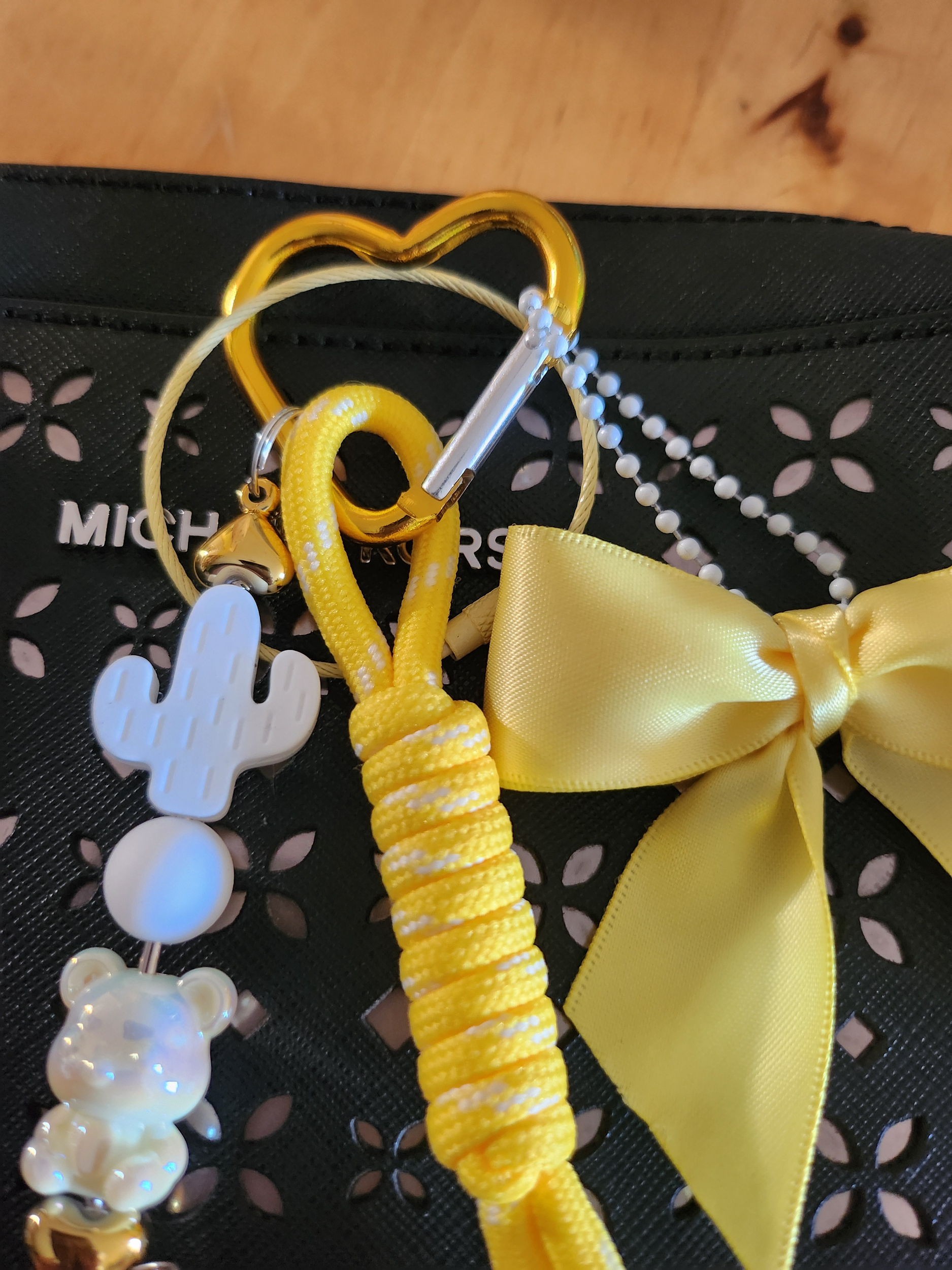 Bijoux de sac avec cactus bloanc