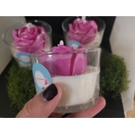bougie-forme-de-rose-parfumée