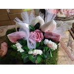 bouquet de bougies rose et cœur