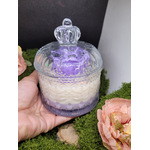 bougie rose violette cristal