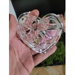 bougie parfumée cristal avec couvercle, en forme de coeur