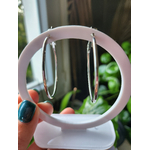 Boucles d oreilles acier inoydables XXL Argentées