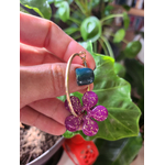 flora charms XXL fuchsia et doré
