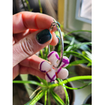 Flora charms XXL quadrillé blanc et fuchsia