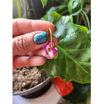 mini flora charms fuchsia et blanc
