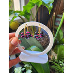 Flora charms M noir et fuchsia
