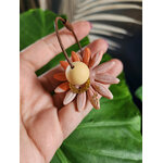 Bijoux de sac marguerite terracotta