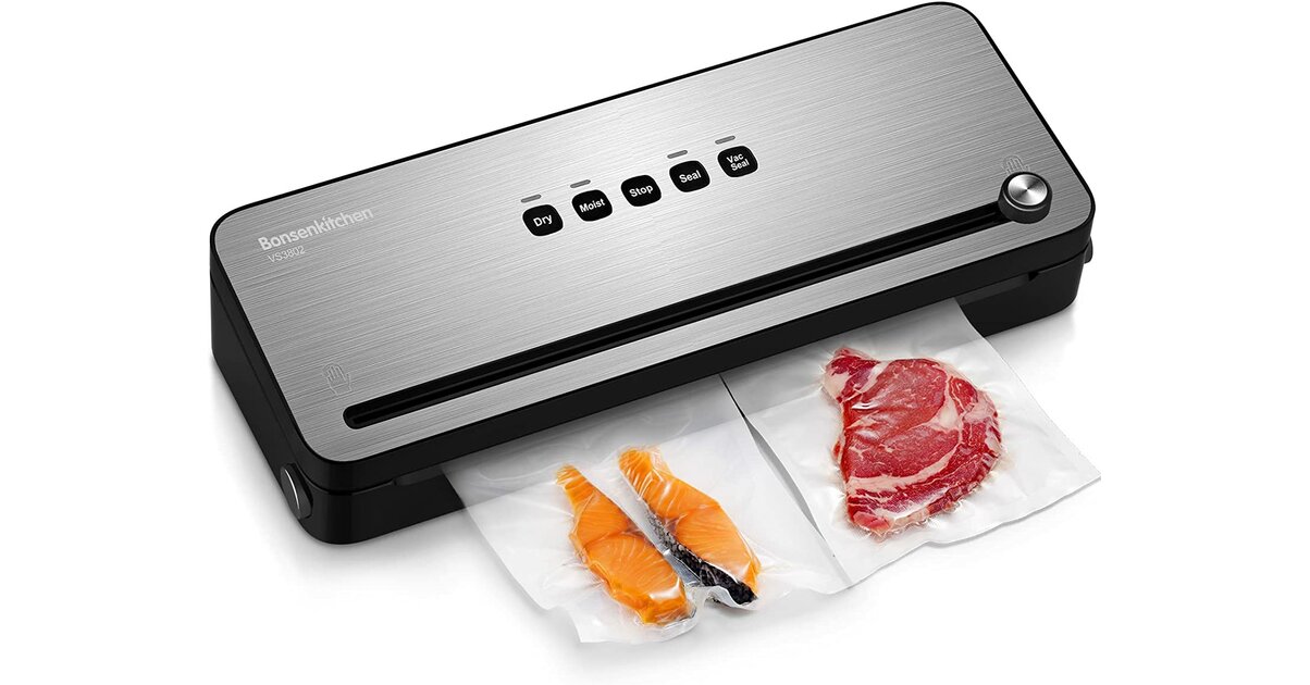 Machine Sous Vide Alimentaire 65KPA 5-en-1 Avec Tuyau Aspiration, Coupeur Et 30 Sacs - Gris