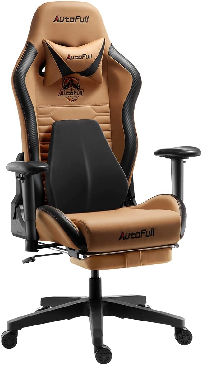 AutoFull - Chaise Gaming avec repose-pieds