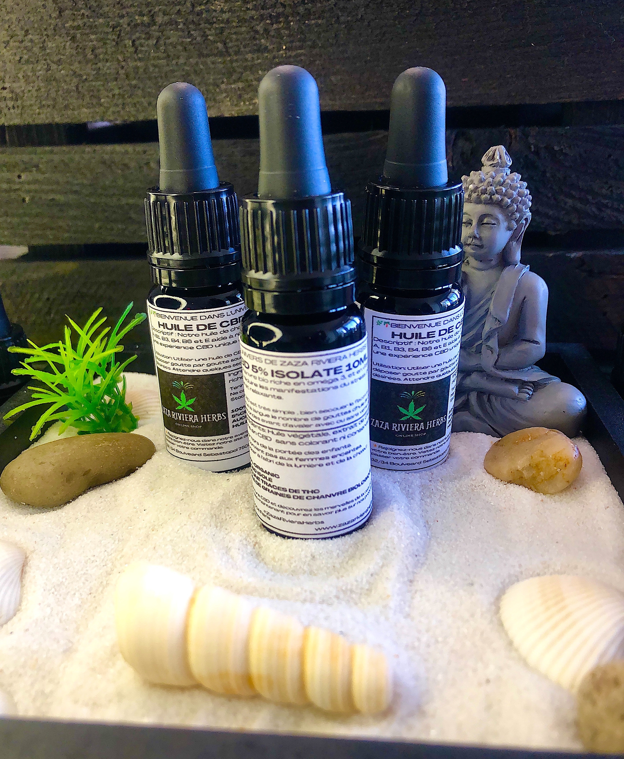 ZAZA RIVIERA HERBS COMETIQUES CBD HUILE GEL DOUCHE ET RAZAGE, PACK BEAUTÉ