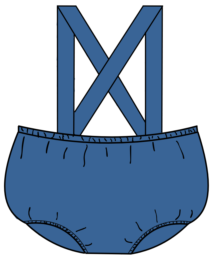 bloomer bretelles bleu