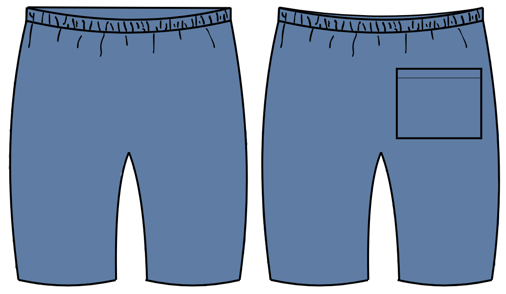 Pantalon uni bleu