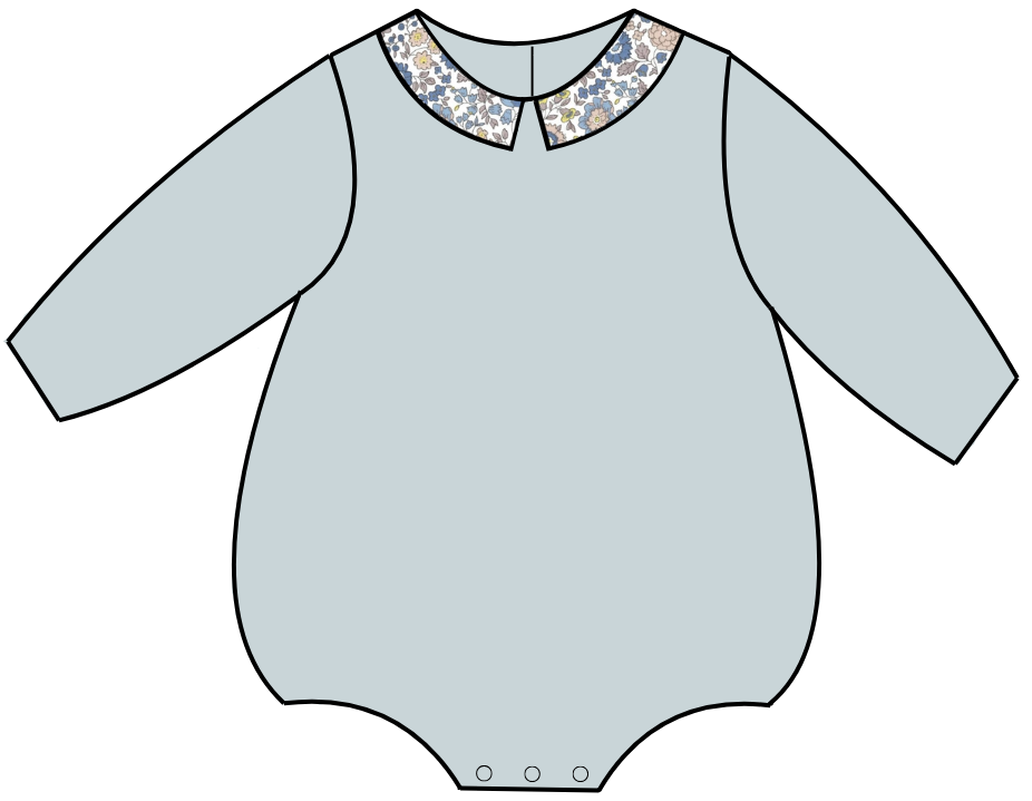 barboteuse col liberty g