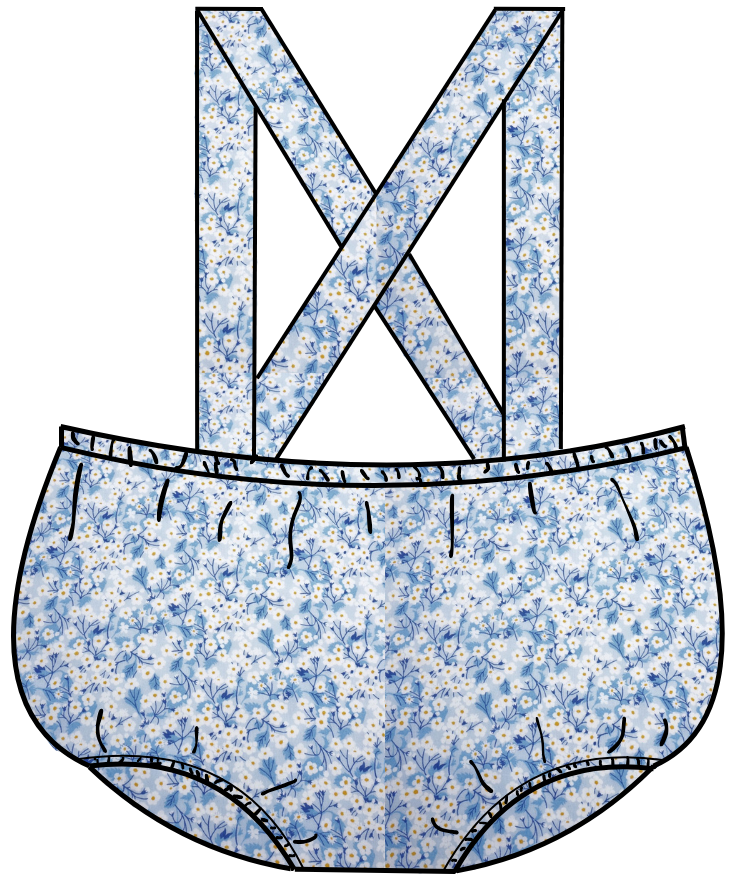 bloomer bretelles en coton Liberty