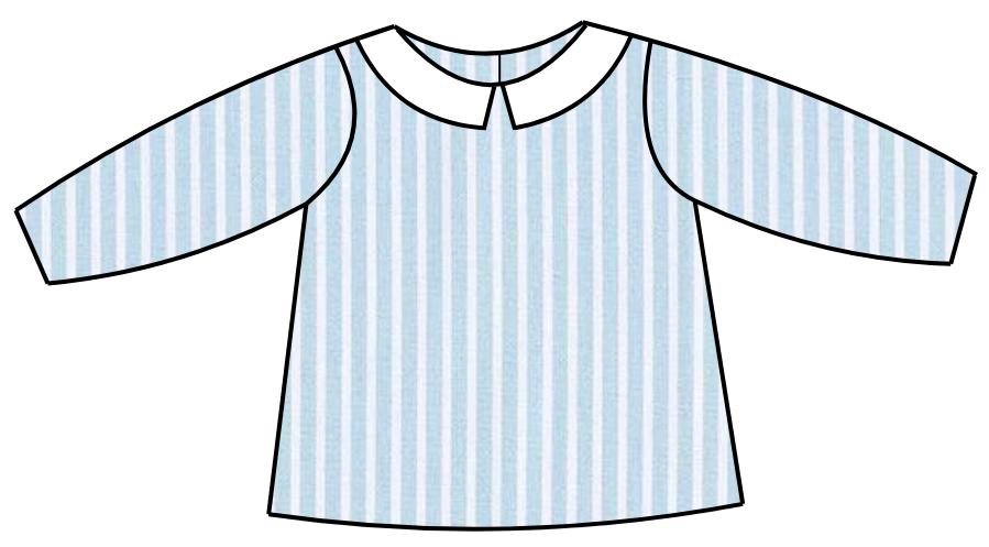 chemise rayée col blanc