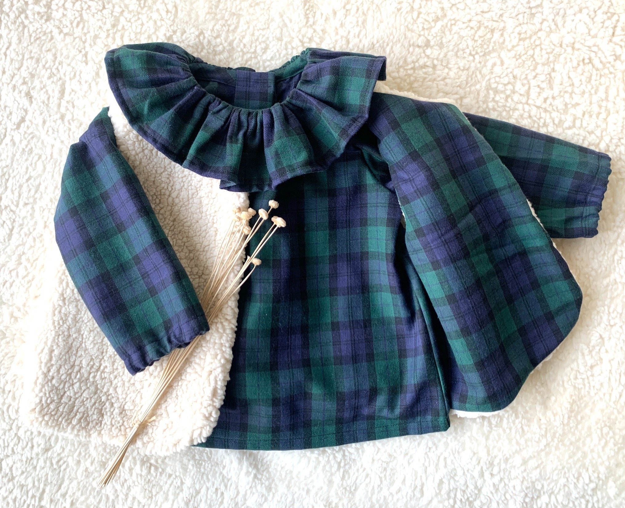 gilet blouse tartan